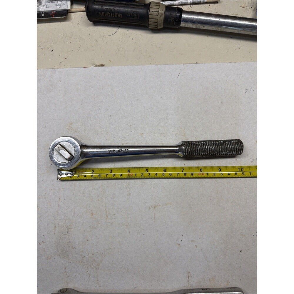 Vintage SK tools 3/8" drive Ratchet Wrench #42470 MADE IN USA 10”